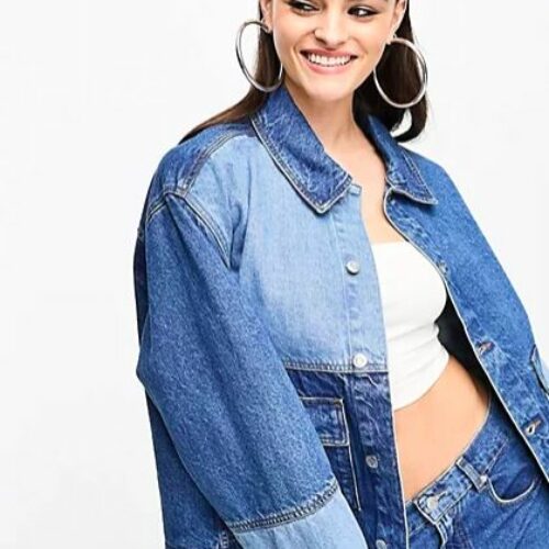 Veste Patchwork Jean Asos